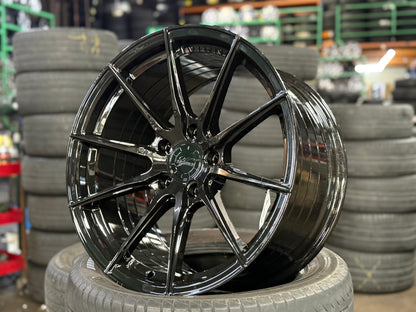 New 18x8.5 ET32 18x9.5 ET37 Vertini RFS1.1 (4 wheels) Black 5X120