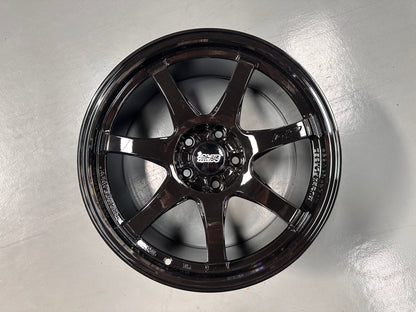 New 18X8.5 ET42 Mugen Design GP Rim (4 wheel) Gloss Black 5X114.3