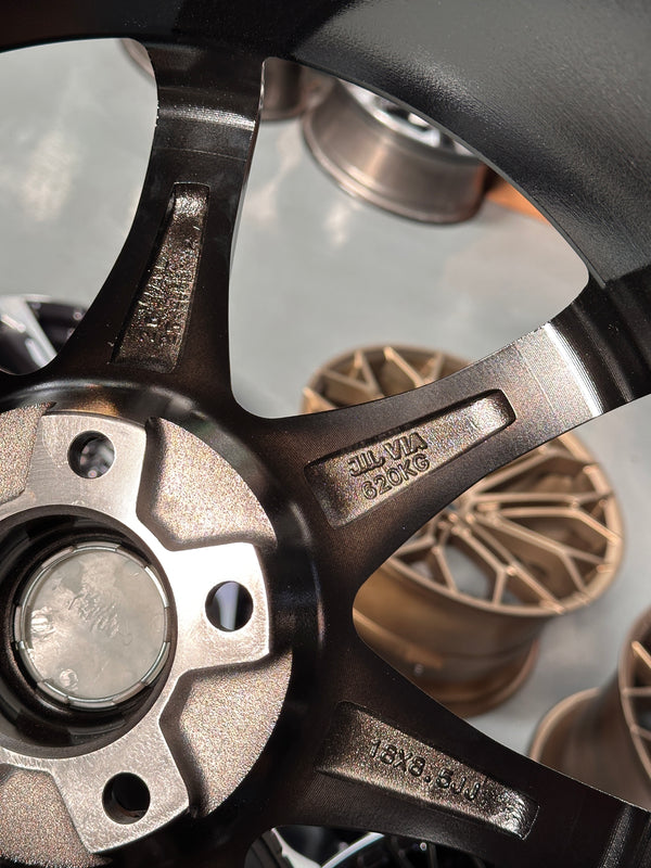 New 18X8.5 ET42 Mugen Design GP Rim (4 wheel) Gloss Black 5X114.3