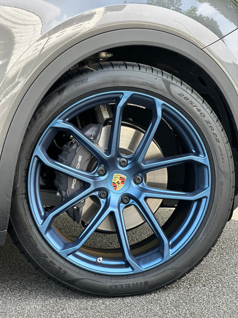 New 22x10 ET48 22x11.5 ET61 Overdrive Forged Porsche Cayenne GTS Matte BLUE 5x130 (4 wheels)
