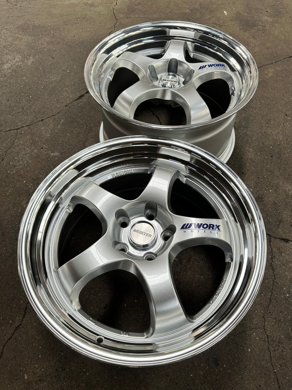 New 18x8.5 ET35 18x9.5 ET40 AOW S1R (4 wheels) Silver 5X112