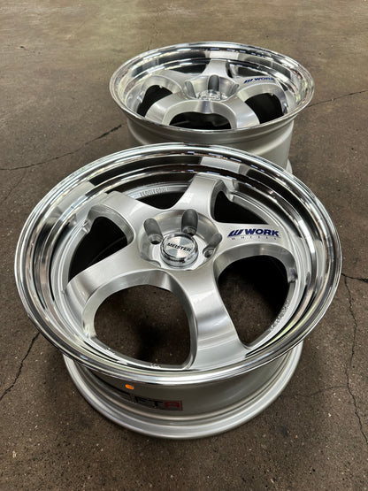 New 18x8.5 ET35 18x9.5 ET40 AOW S1R (4 wheels) Silver 5X114.3