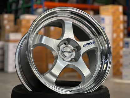 New 18x8.5 ET35 18x9.5 ET40 AOW S1R (4 wheels) Silver 5X114.3