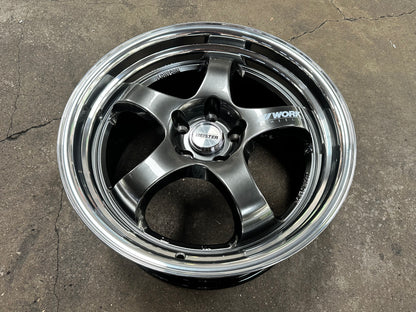 New 18x8.5 ET35 18x9.5 ET40 AOW S1R (4 wheels) Hyper Black 5X112