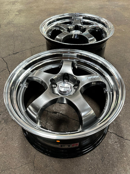 New 18x8.5 ET35 18x9.5 ET40 AOW S1R (4 wheels) Hyper Black 5X112