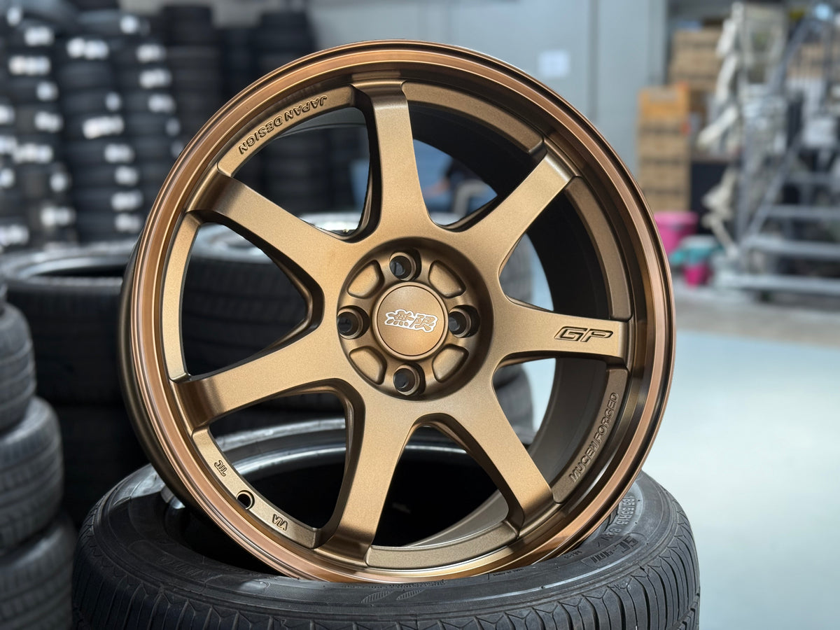 New 17X8 ET35 Mugen Design GP Rim (4 wheel) Matt Bronze 4X100