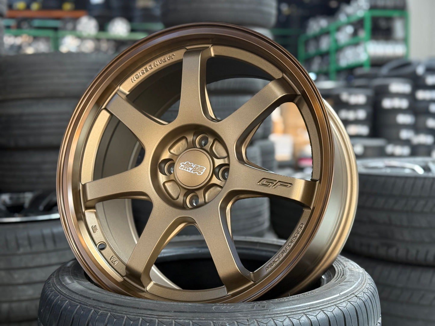 New 17X8 ET35 Mugen Design GP Rim (4 wheel) Matt Bronze 4X100