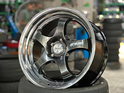New 18x8.5 ET35 18x9.5 ET40 AOW S1R (4 wheels) Hyper Black 5X112