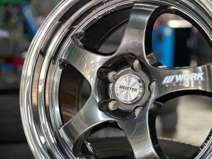 New 18x8.5 ET35 18x9.5 ET40 AOW S1R (4 wheels) Hyper Black 5X112