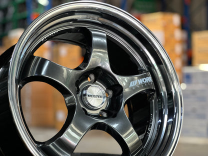 New 18x8.5 ET35 18x9.5 ET40 AOW S1R (4 wheels) Hyper Black 5X112