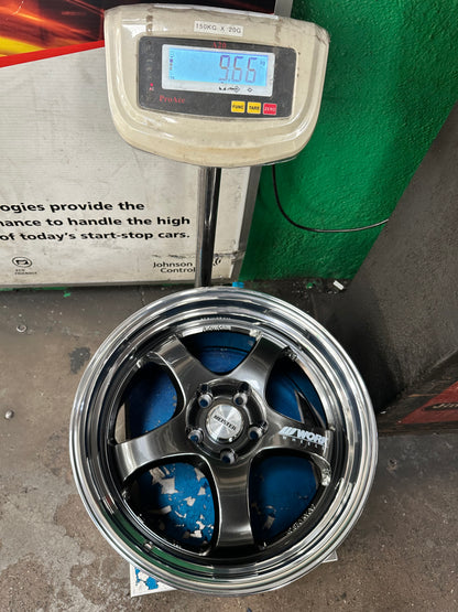 New 18x8.5 ET35 18x9.5 ET40 AOW S1R (4 wheels) Hyper Black 5X112