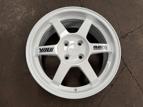 New 16X7 ET40 AOW TE37 OG Rim (4 wheel) White 4X100