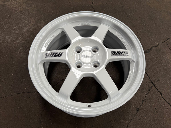 New 16X7 ET40 AOW TE37 OG Rim (4 wheel) White 4X100