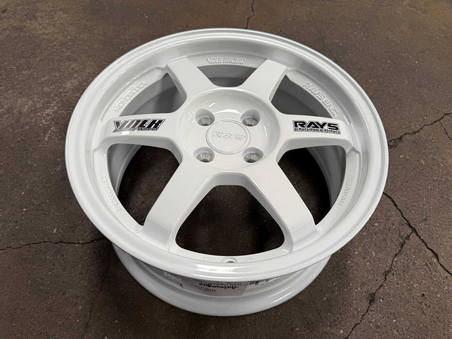 New 16X7 ET40 AOW TE37 OG Rim (4 wheel) White 4X100
