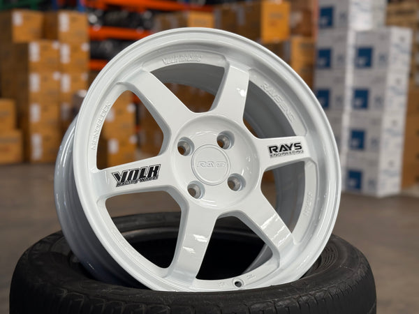 New 16X7 ET40 AOW TE37 OG Rim (4 wheel) White 4X100