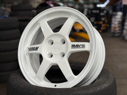 New 16X7 ET40 AOW TE37 OG Rim (4 wheel) White 4X100