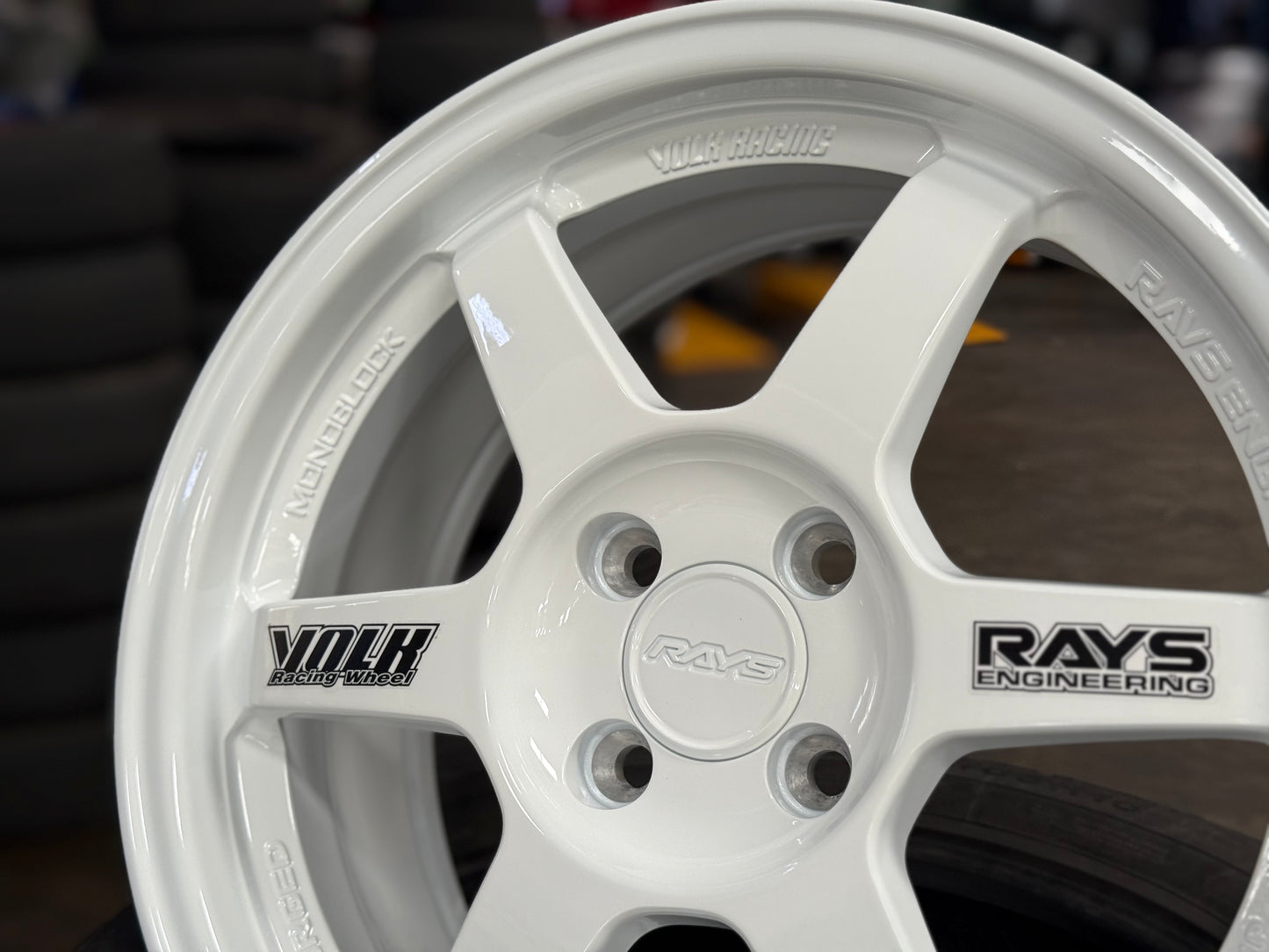 New 16X7 ET40 AOW TE37 OG Rim (4 wheel) White 4X100