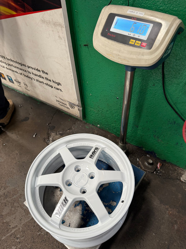 New 16X7 ET40 AOW TE37 OG Rim (4 wheel) White 4X100