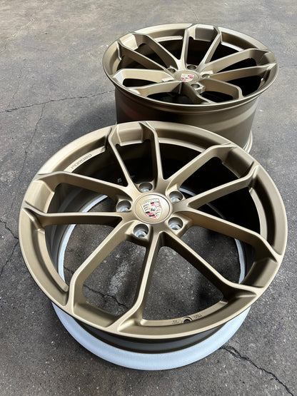 New 20x8.5 ET48 20x10.5 ET43 Overdrive Forged GT4 Porsche (4 wheel) 5x130 Bronze