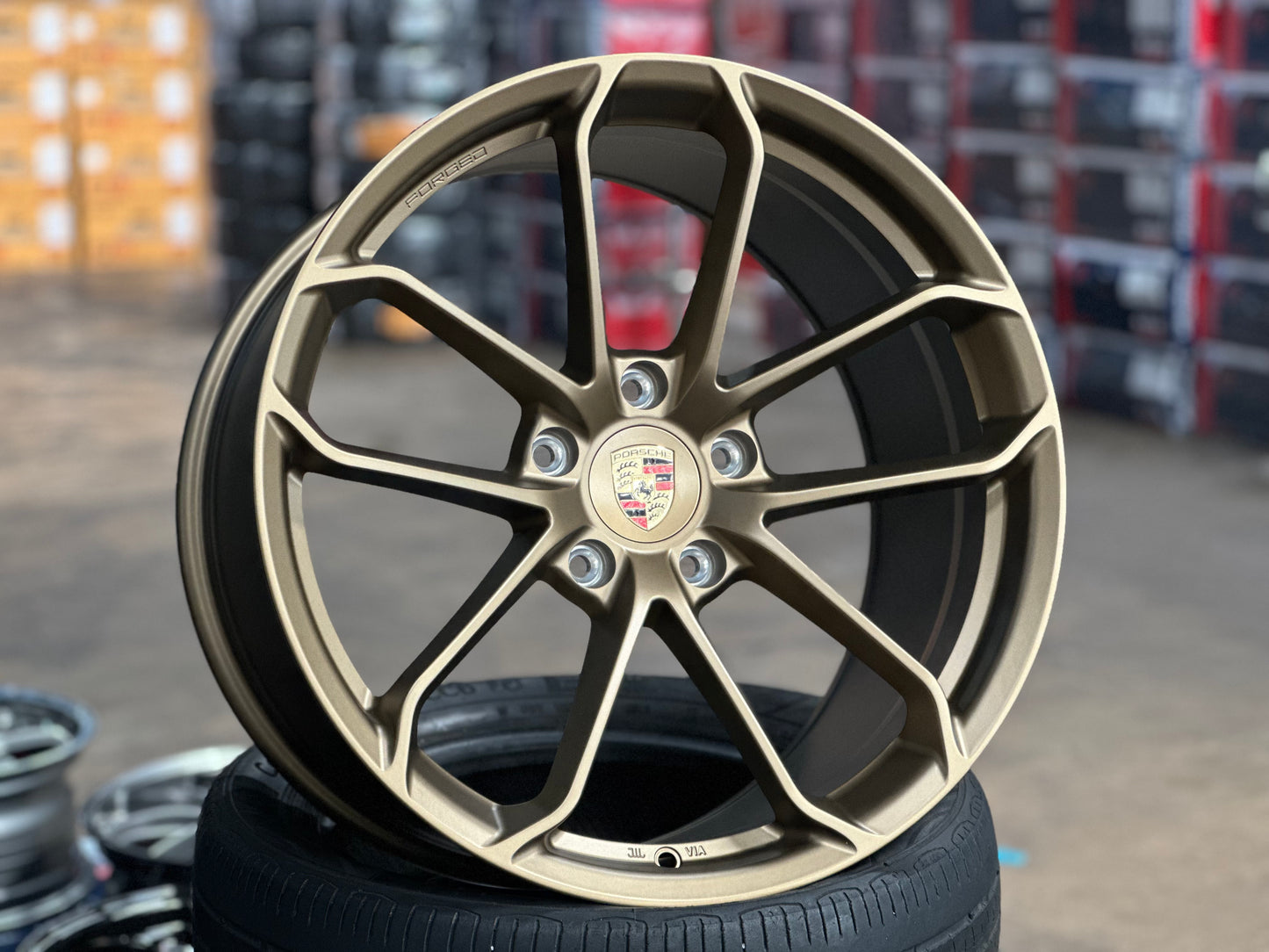 [Bundle] 20x8.5 ET48 Overdrive Forged GT4 Porsche (2 wheel) 5x130 Bronze