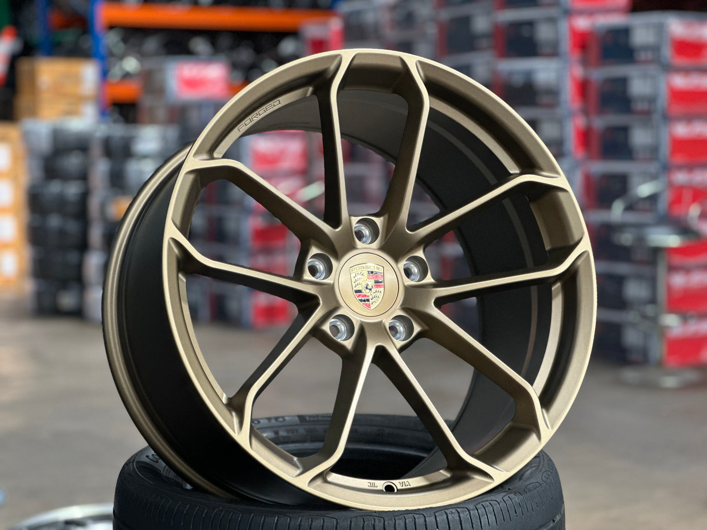 New 20x8.5 ET48 20x10.5 ET43 Overdrive Forged GT4 Porsche (4 wheel) 5x130 Bronze