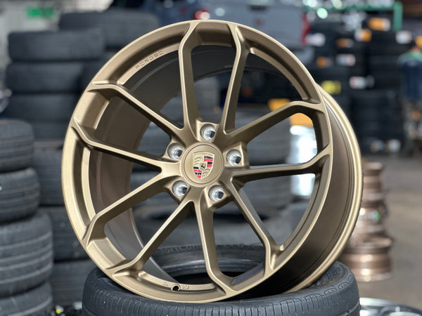 New 20x8.5 ET48 20x10.5 ET43 Overdrive Forged GT4 Porsche (4 wheel) 5x130 Bronze