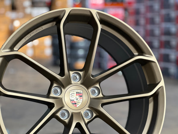 New 20x8.5 ET48 20x10.5 ET43 Overdrive Forged GT4 Porsche (4 wheel) 5x130 Bronze
