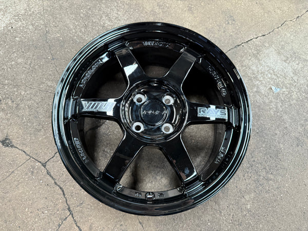 New 16X7 ET40 AOW TE37 OG Rim (4 wheel) Black 4X100