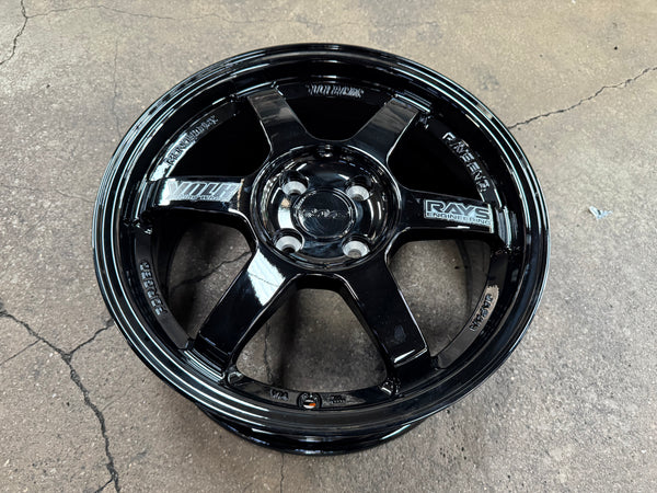 New 16X7 ET40 AOW TE37 OG Rim (4 wheel) Black 4X100