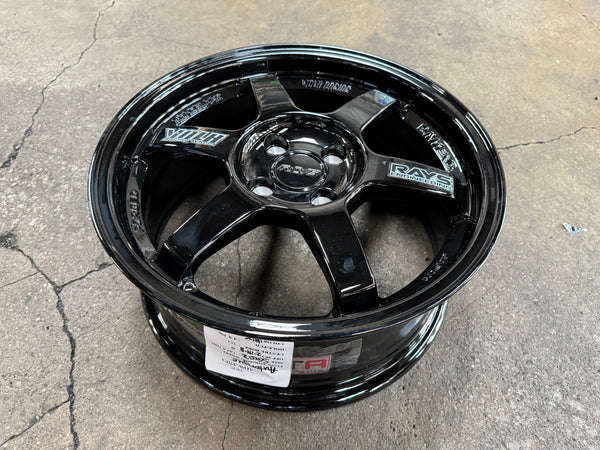 New 16X7 ET40 AOW TE37 OG Rim (4 wheel) Black 4X100