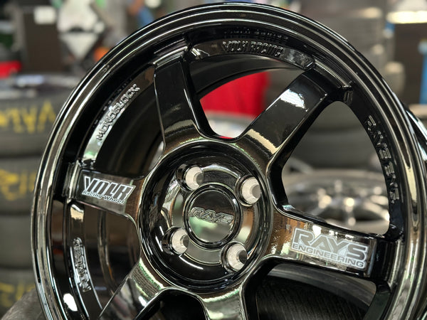 New 16X7 ET40 AOW TE37 OG Rim (4 wheel) Black 4X100