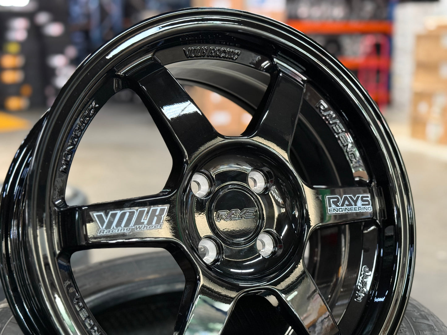 New 16X7 ET40 AOW TE37 OG Rim (4 wheel) Black 4X100