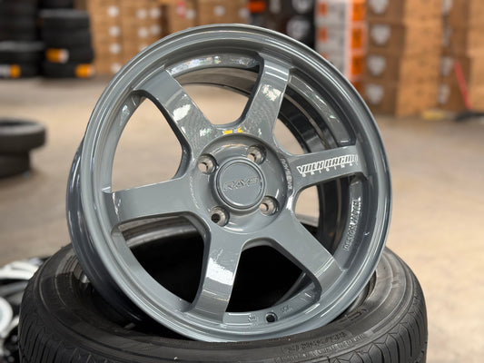 New 15X7 ET35 AOW TE37 SONIC Rim (4 wheel) Grey 4X100