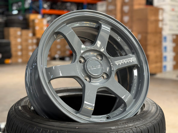 New 15X7 ET35 AOW TE37 SONIC Rim (4 wheel) Grey 4X100