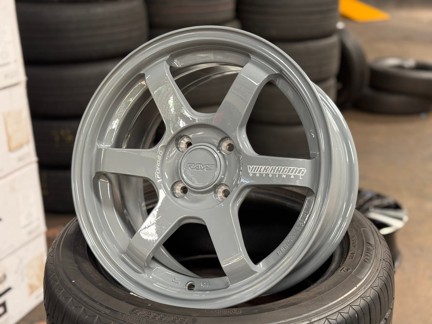 New 15X7 ET35 AOW TE37 SONIC Rim (4 wheel) Grey 4X100
