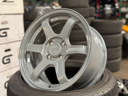 New 15X7 ET35 AOW TE37 SONIC Rim (4 wheel) Grey 4X100