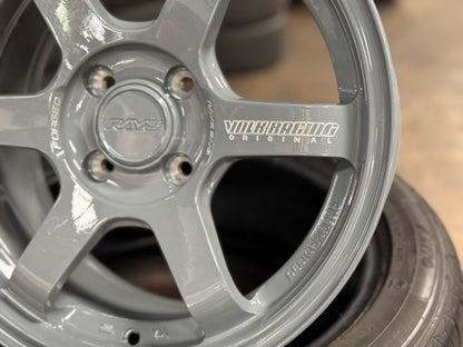New 15X7 ET35 AOW TE37 SONIC Rim (4 wheel) Grey 4X100