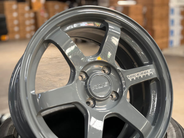 New 15X7 ET35 AOW TE37 SONIC Rim (4 wheel) Grey 4X100