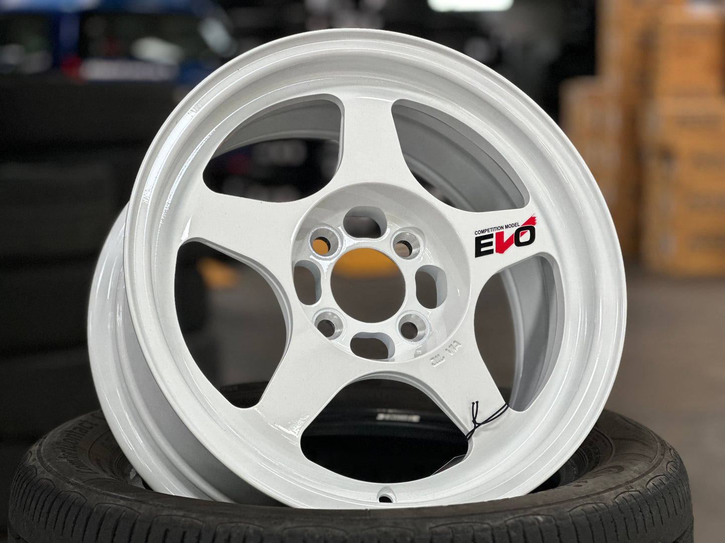 New 15X7 ET35 NK Performance EVO Rim (4 wheel) Gloss White 4X100