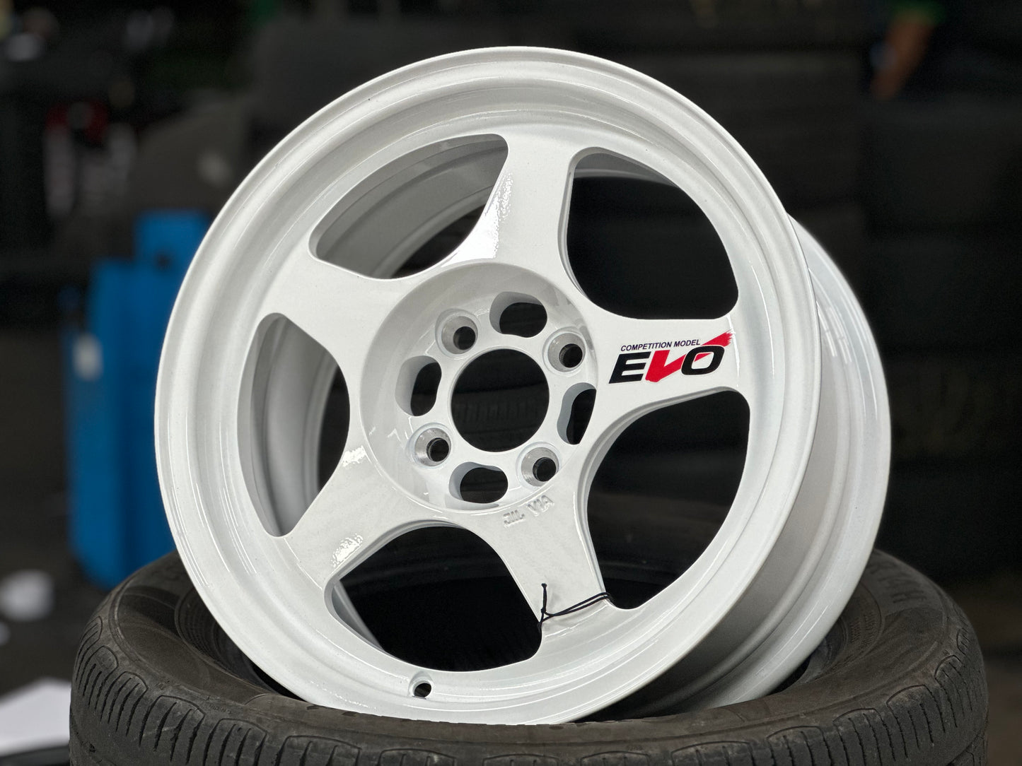 New 15X7 ET35 NK Performance EVO Rim (4 wheel) Gloss White 4X100