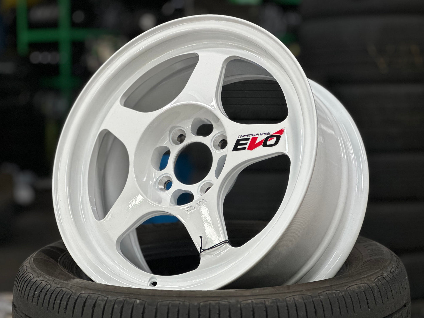 New 15X7 ET35 NK Performance EVO Rim (4 wheel) Gloss White 4X100