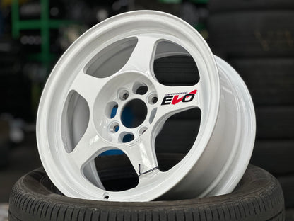 New 15X7 ET35 NK Performance EVO Rim (4 wheel) Gloss White 4X100
