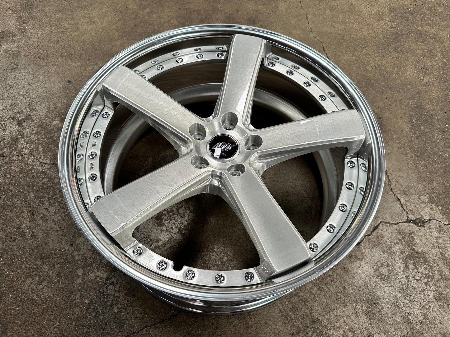 New 20x9 ET38F ET30R Work Black Label Zeast BST2 (4 wheel) 5x114.3 Silver