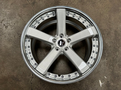 New 20x9 ET38F ET30R Work Black Label Zeast BST2 (4 wheel) 5x114.3 Silver
