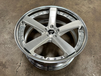 New 20x9 ET38F ET30R Work Black Label Zeast BST2 (4 wheel) 5x114.3 Silver