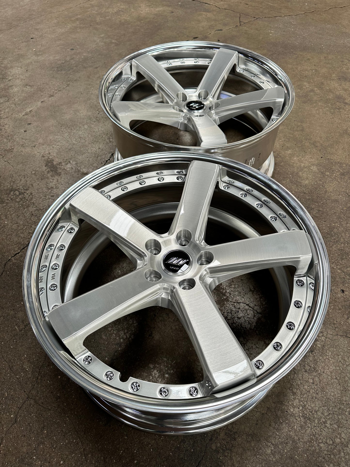 New 20x9 ET38F ET30R Work Black Label Zeast BST2 (4 wheel) 5x114.3 Silver