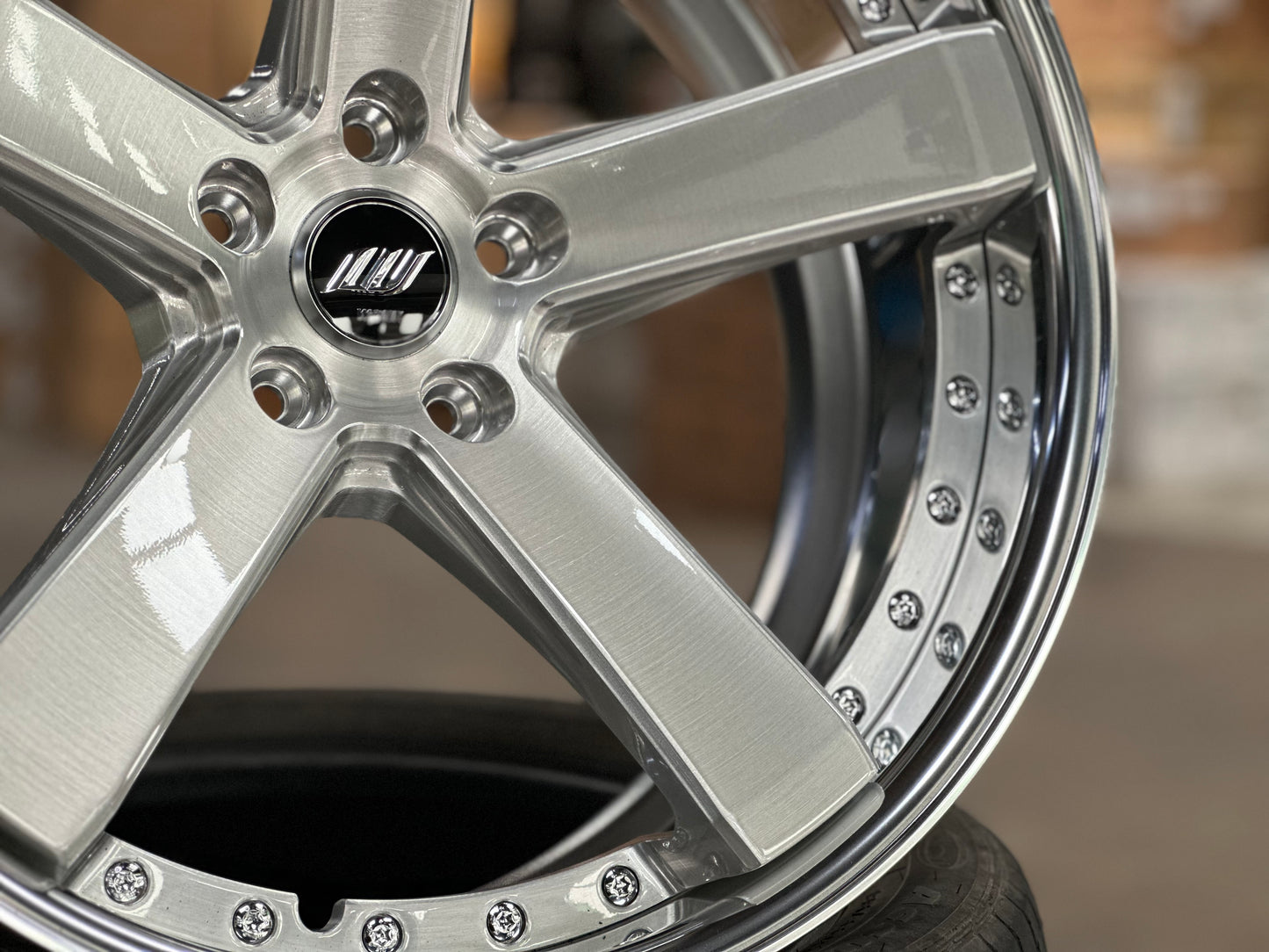 New 20x9 ET38F ET30R Work Black Label Zeast BST2 (4 wheel) 5x114.3 Silver