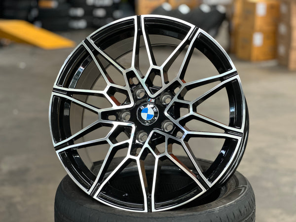 New 18X8J ET32 18X9J ET37 BMW Style 826M (4 wheels) Black Polished 5X120