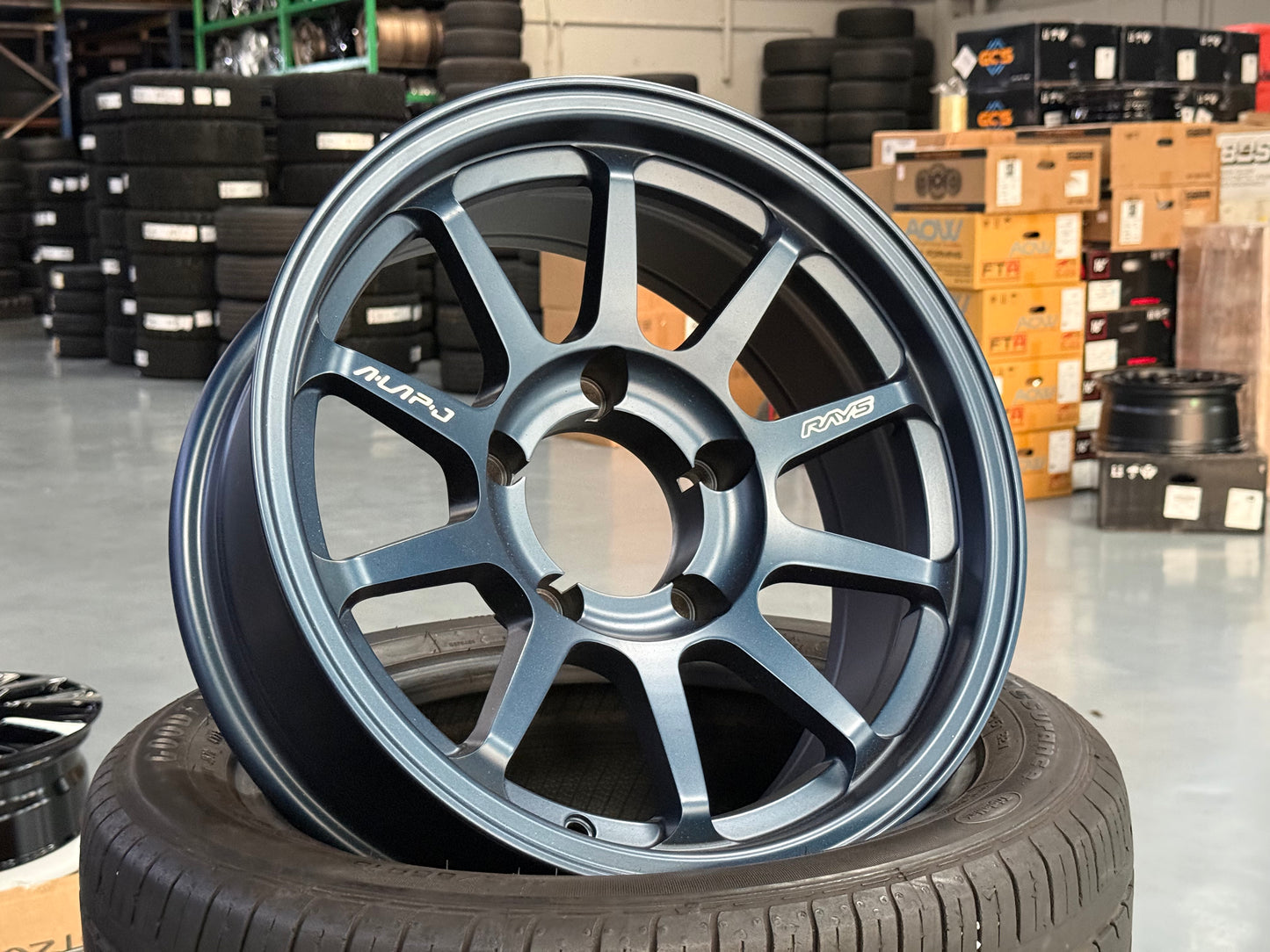 New 16x6.5 ET-25 Rays A Lap J (5 wheel) 5x139.7 Matte Blue