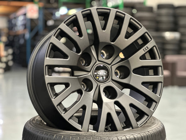 New 18X9 ET0 Land Rover Defender Kahn Design Rim (5 wheel) MATTE Black 5X165